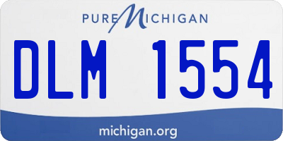 MI license plate DLM1554