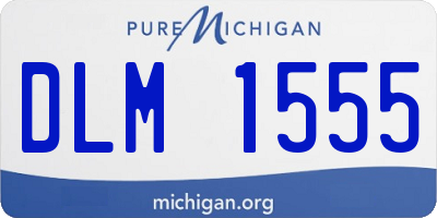 MI license plate DLM1555