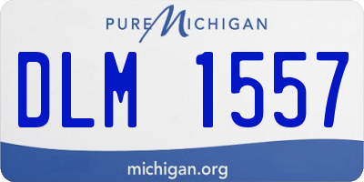 MI license plate DLM1557