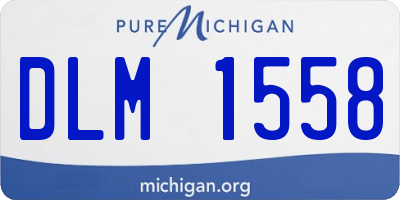 MI license plate DLM1558