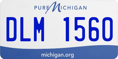 MI license plate DLM1560