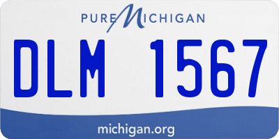 MI license plate DLM1567