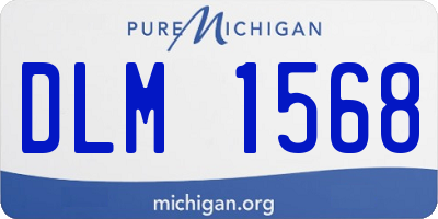 MI license plate DLM1568