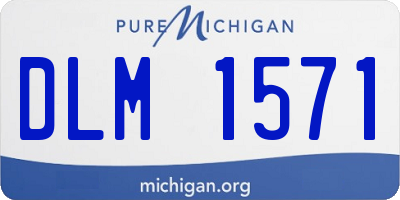 MI license plate DLM1571