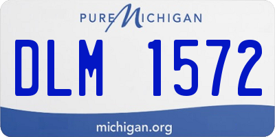 MI license plate DLM1572