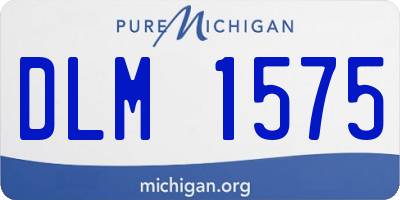 MI license plate DLM1575