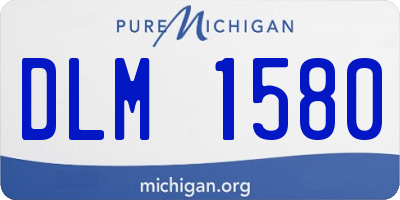 MI license plate DLM1580