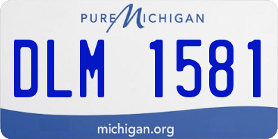 MI license plate DLM1581
