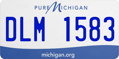 MI license plate DLM1583