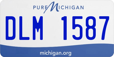 MI license plate DLM1587