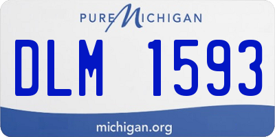 MI license plate DLM1593