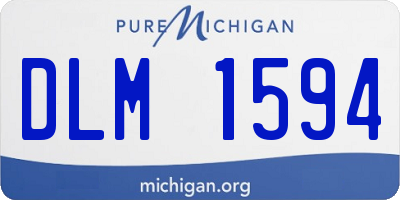 MI license plate DLM1594