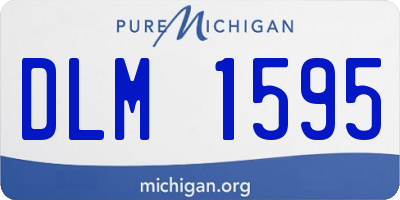 MI license plate DLM1595