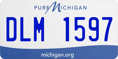 MI license plate DLM1597