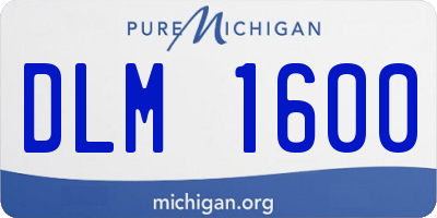 MI license plate DLM1600