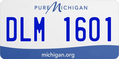 MI license plate DLM1601