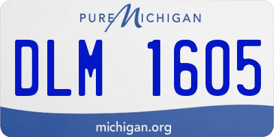 MI license plate DLM1605