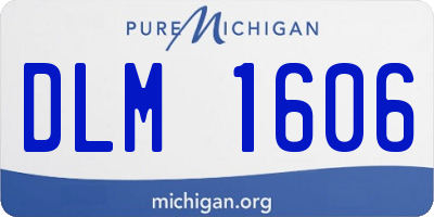 MI license plate DLM1606