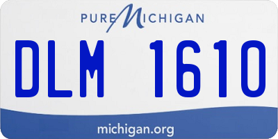 MI license plate DLM1610