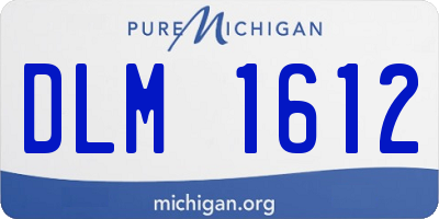 MI license plate DLM1612