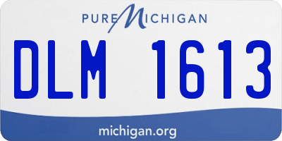 MI license plate DLM1613
