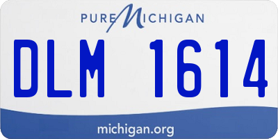 MI license plate DLM1614