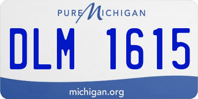 MI license plate DLM1615