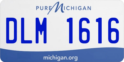 MI license plate DLM1616