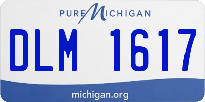 MI license plate DLM1617