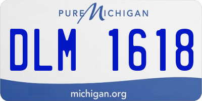 MI license plate DLM1618