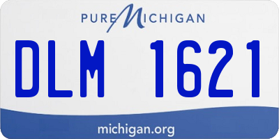 MI license plate DLM1621