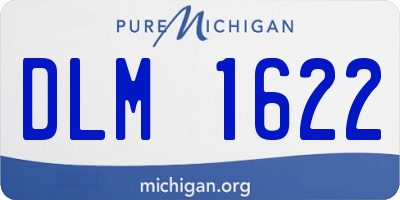 MI license plate DLM1622