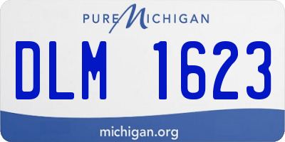 MI license plate DLM1623