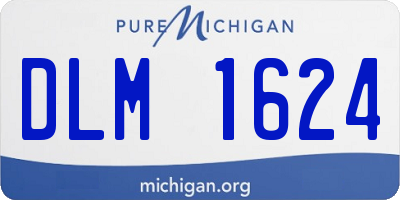 MI license plate DLM1624