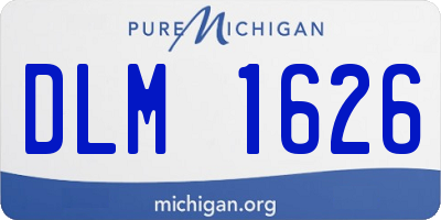 MI license plate DLM1626