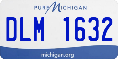 MI license plate DLM1632