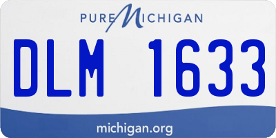 MI license plate DLM1633