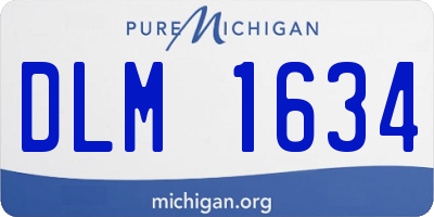 MI license plate DLM1634