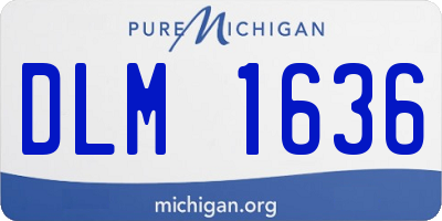 MI license plate DLM1636