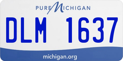 MI license plate DLM1637