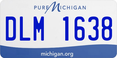 MI license plate DLM1638