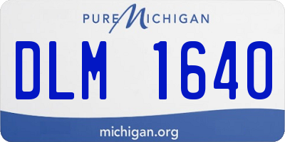 MI license plate DLM1640