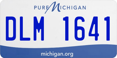 MI license plate DLM1641
