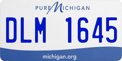 MI license plate DLM1645