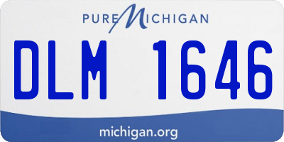 MI license plate DLM1646