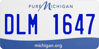 MI license plate DLM1647