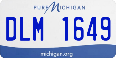 MI license plate DLM1649