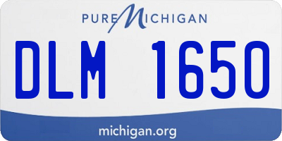 MI license plate DLM1650
