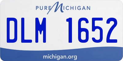 MI license plate DLM1652