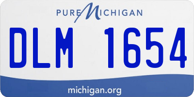 MI license plate DLM1654